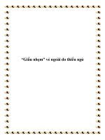 “Giấu nhẹm” vẻ ngoài do thiếu ngủ potx