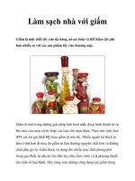 Làm sạch nhà với giấm pptx