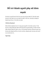Để trở thành người phụ nữ khỏe mạnh pptx