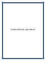 VƯƠNG CHÍ LUNG - BẬC TIÊN SƯ docx