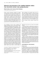 Báo cáo Y họcMolecular characterization of the ampliﬁed aldehyde oxidase from insecticide resistant Culex quinquefasciatus docx