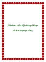 Bài thuốc chữa hội chứng rối loạn chức năng trực tràng pdf