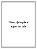 Phòng bệnh quên ở người cao tuổi potx