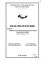 Nghiên cứu giải pháp đổi mới của công nghệ sinh học xử lý chất thải gây ô nhiễm môi trường   nghiên cứu xây dựng công nghệ khử nitơ liên kết trong nước bị ô nhiễm