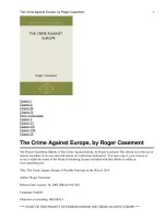 The Crime Against Europe A Possible Outcome of the War of 1914 doc