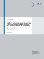 Being Born Under Adverse Economic Conditions Leads to a Higher Cardiovascular Mortality Rate Later in Life: Evidence Based on Individuals Born at Different Stages of the Business Cycle pdf