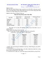 SỞ GD & ĐT HÀ TĨNHĐỀ THI HỌC SINH GIỎI TỈNH LỚP 12 Môn: Địa Lý ĐỀ SỐ 6 ppt