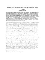 ROLE OF IPR IN BIOTECHNOLOGY TRANSFER - CORPORATE VIEWS 