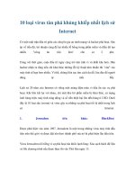 10 loại virus tàn phá khủng khiếp nhất lịch sử Internet docx