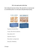 Để có sức mạnh quản trị đích thực docx