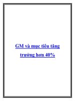 GM và mục tiêu tăng trưởng hơn 40% pdf