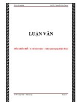 LUẬN VĂN: Điều khiển thiết bị và báo trộm - cháy qua mạng điện thoại pot