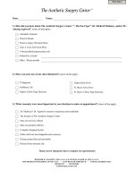 THE AESTHETIC SURGERY CENTER pdf