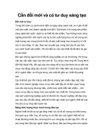 Cần đổi mới và có tư duy sáng tạo pptx