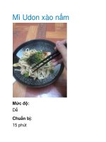 Mì Udon xào nấm pot