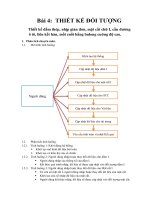 THIẾT KẾ CƠ SỞ DỮ LIỆU: THIẾT KẾ ĐỐI TƯỢNG