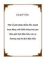 LUẬN VĂN: Một số giải pháp nhằm đẩy mạnh hoạt động xuất khẩu hàng hoá qua biên giới tỉnh điện biên của sở thương mại du lịch điện biên ppt