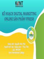 kế hoạch digital marketing online sản phẩm vfresh vinamilk