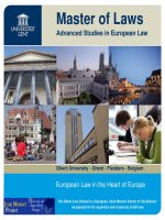 Master of Laws Advanced Studies in European Law pot