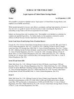 BUREAU OF THE PUBLIC DEBT: Legal Aspects of United States Savings Bonds pot