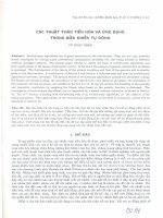 Các thuật toán tiến hóa và ứng dụng trong điều khiển tự động. ppt