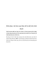 Khôi phục văn bản soạn thảo dở bị mất trên trình duyệt docx