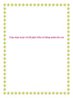 3 lựa chọn tuyệt vời để phát triển trí thông minh cho con. doc