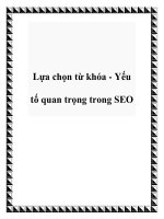 Lựa chọn từ khóa - Yếu tố quan trọng trong SEO potx