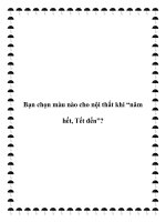 Bạn chọn màu nào cho nội thất khi “năm hết, Tết đến”? docx