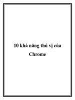 10 khả năng thú vị của Chrome pot