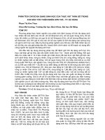 PHÂN TÍCH CHỈ SỐ ĐA DẠNG SINH HỌC CỦA THỰC VẬT THÂN GỖ TRONG KHU BẢO TỒN THIÊN NHIÊN SƠN TRÀ - TP. ĐÀ NẴNG pdf