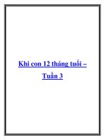 Khi con 12 tháng tuổi – Tuần 3 pptx