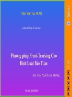 Phương pháp Front -Tracking cho định luật bảo toàn doc