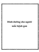 Dinh dưỡng cho người mắc bệnh gan ppt