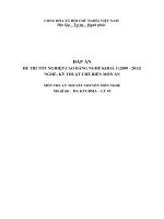 đáp án đề thi tốt nghiệp cao đẳng nghề-kỹ thuật chế biến món ăn-môn thi lý thuyết chuyên môn nghề mã đề thi ktcbma - lt (45)