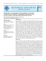 ẢNH HƯỞNG CỦA MẬT ĐỘ LÊN TĂNG TRƯỞNG, TỶ LỆ SỐNG VÀ HIỆU QUẢ TÀI CHÍNH CỦA MÔ HÌNH ƯƠNG NUÔI CÁ LÓC (CHANNA STRIATA) THƯƠNG PHẨM TRONG BỂ LÓT BẠT pdf