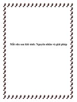 Mất sữa sau khi sinh: Nguyên nhân và giải pháp potx