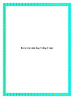 Kiến trúc nhà ống 3 tầng 1 tum ppt