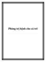 Phòng trị bệnh cho cá trê ppt