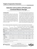 Selection and Location of Poultry and Livestock Manure Storage docx