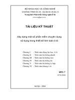Xây dựng một số phần mềm chuyên dụng sử dụng trong thiết kế tính toán ô tô pdf