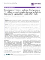 Breast cancer incidence and case fatality among 4.7 million women in relation to social and ethnic background: a population-based cohort study pdf