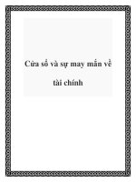 Cửa sổ và sự may mắn về tài chính pdf