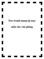 Treo tranh mang lại may mắn cho văn phòng ppt