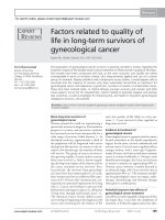 Factors related to quality of life in long-term survivors of gynecological cancer doc