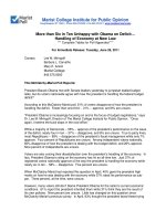 More than Six in Ten Unhappy with Obama on Deficit… Handling of Economy at New Low potx