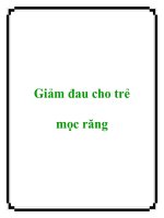 Giảm đau cho trẻ mọc răng pot