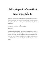 Để laptop cũ luôn mới và hoạt động bền bỉ pot