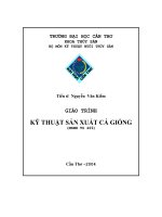 GIÁO TRÌNH KỸ THUẬT SẢN XUẤT CÁ GIỐNG