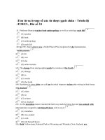 Đề thi và đáp án tiếng anh trình độ TOEFL - Tìm từ sai trong số các từ được gạch chân - Đề 24 pot